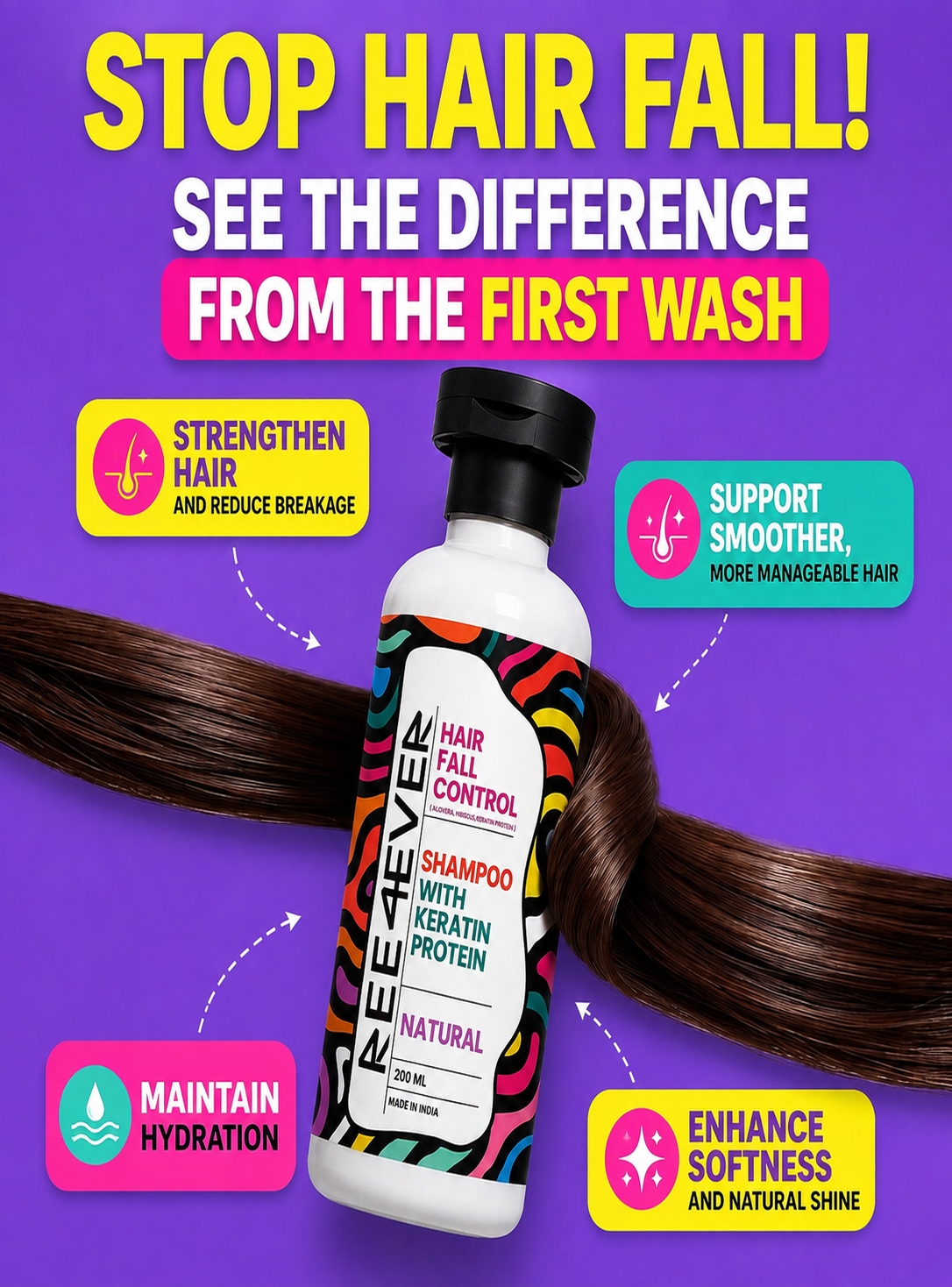 Shampoo with Keratin Protein | Hairall | Hydration | Dandruff - Image 6